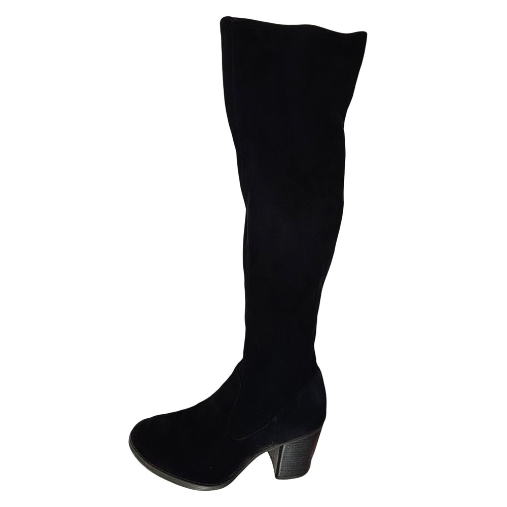 Natural Soul Over-The-Knee Faux Suede Boots Black Womens Sz 11